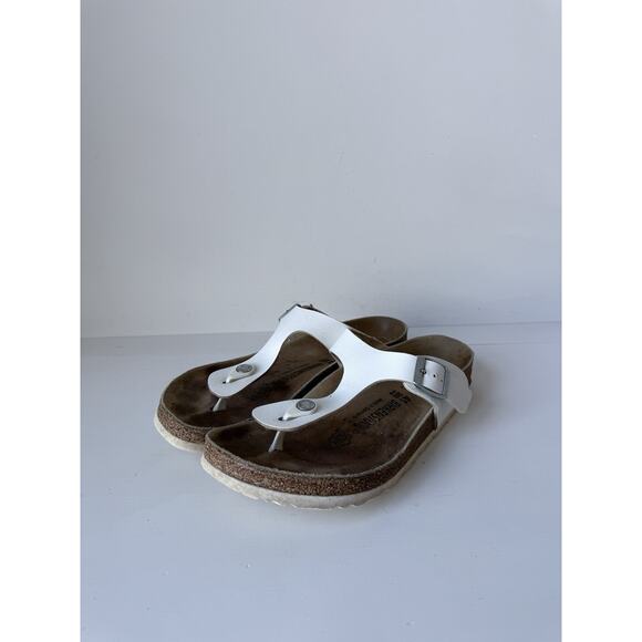BIRKENSTOCK GIZEH BIRKO-FLOR THONG SANDALS SIZE 10 US / 41 EU White - Picture 3 of 9